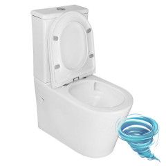 Унитаз напольный со смывом торнадо Azario Conto с бачком и сиденьем Soft Close (микролифт) AZ-T005BR