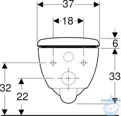 Инсталляция для унитаза Geberit Duofix Delta с кнопкой смыва Delta01 хром глянцевый,  с унитазом Geberit Renova Compact (с сиденьем Soft Close (микролифт)