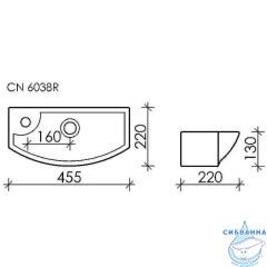 Раковина 46 см Ceramicanova Element CN6038R