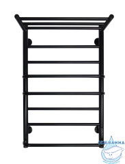 Полотенцесушитель электрический Санприз Евромикс с полкой П8 50х80 (черный матовый) (подключение универсальное)