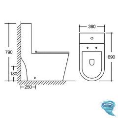Унитаз напольный безободковый Azario Scala с бачком и сиденьем Soft Close (микролифт) AZ-8101