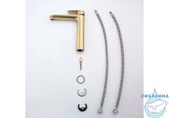 Смеситель для раковины Aquatek Ника AQ1804BG (золото шлифованное)