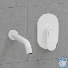 Встраиваемый смеситель для раковины Wasserkraft A85593 (белый матовый)