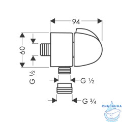 Шланговое подсоединение Hansgrohe FixFit 27452000