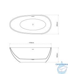 Акриловая ванна Grossman Fly GR-1102M 170x80 с каркасом (белый матовый)