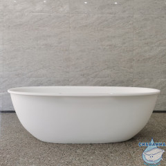 Ванна из искусственного камня ABBER Stein 170x85 AS9631 белая матовая