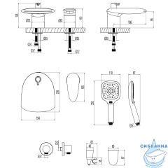 Смеситель для ванны на борт Lemark Status LM4447C (хром)