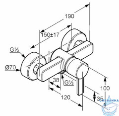 Смеситель для душа Kludi Zenta 388700575