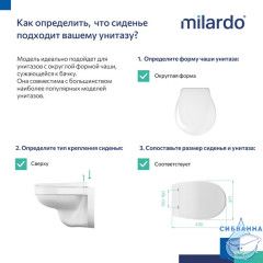 Сиденье для унитаза, полипропилен, 010, Milardo, 010PP00M31