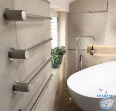 Полотенцесушитель электрический  Wonzon&Woghand Hamburg 47х72 WW-AL314-BR (с возможностью скрытого подключения, подключение универсальное) (никель)