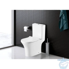 Унитаз напольный безободковый Azario Fretta Round с бачком и сиденьем Soft Close (микролифт) AZ-7121