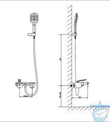 Смеситель для ванны Timo Helmi 4014/00-16Y с аксессуарами (хром/белый)