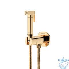 Встраиваемый смеситель с гигиеническим душем Lemark Solo LM7172G (золото)