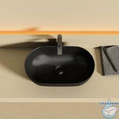  Раковина на столешницу 50 см Ceramicanova Twist CN12001MB (черный матовый)