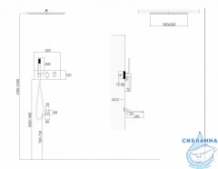  Душевая система Abber Daheim 500 1 режим AF8254W  (белый матовый)
