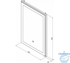 Зеркало Aquanet Aquanet Монро 55x80 LED белый 243583