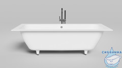Ванна из искусственного камня Salini Orlando Axis 190x80 (материал Solix, белый матовый)