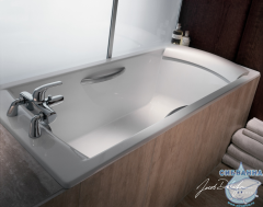 Ванна чугунная Jacob Delafon Biove 170x75 без отверстий для ручек ( с антискользящим покрытием) без ножек E2930-00