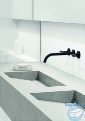 Встраиваемый смеситель для раковины Kludi Nova Fonte Puristic 201463915 (черный матовый)