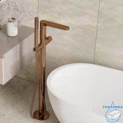 Смеситель для ванны напольный Wasserkraft Paar 8821 (розовое золото)