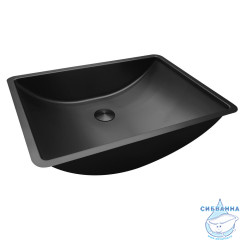Раковина встраиваемая снизу ABBER Wasser Kreis AF2405MB черная матовая