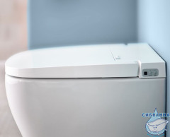 Унитаз подвесной с функцией биде VitrA V-Care Comfort 5674B003-6194 с сиденьем Soft Close (микролифт)