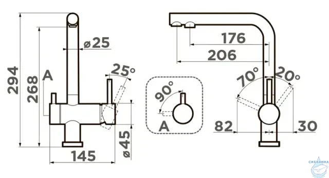 Смеситель для кухни Omoikiri Nagano 4284.8028 (графит)