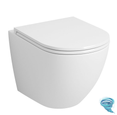 Инсталляция Loranto 4501 с кнопкой смыва Loranto 7313 черный матовый,  в комплекте с унитазом Grossman GR-4455SQ c сиденьем Soft close (микролифт) 