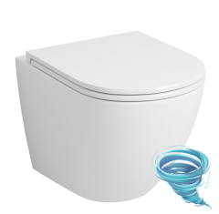 Инсталляция Loranto 4501 с кнопкой смыва Loranto 7313 черный матовый,  в комплекте с унитазом Grossman GR-4455SQ c сиденьем Soft close (микролифт) 