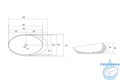 Раковина на столешницу 49 см ABBER Bequem AC2107BS