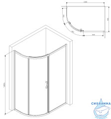 Душевое ограждение AM.PM Like Solo Slide 120х80 W83G-302U120CG64 профиль хром, стекло тонированное (без поддона)