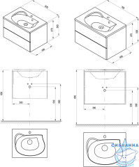 Тумба под раковину Ravak SD Rosa II 60 белая X000000924