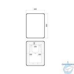 Зеркало Iddis Cloud 60 см, черный CLX60T0i98