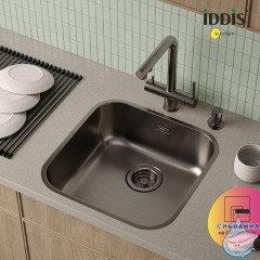 Мойка, нерж. сталь, графит, 446*446, Mate, IDDIS, MAT44GMi77
