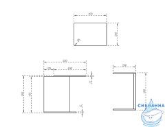 Столик для ванной комнаты ABBER Stein AS1636 белый матовый
