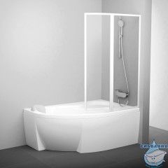 Шторка для ванны Ravak VSK2 Rosa 110 профиль белый, стекло прозрачное, левая