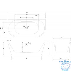 Акриловая ванна Abber 170х80 AB9296-1.7MB