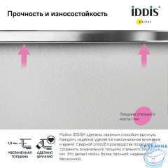 Кухонная мойка Iddis Edifice 44 EDI44G0i77 графит