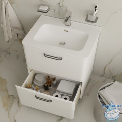 Тумба Iddis Brick 60 белый глянец с раковиной 60 BRI60WFi95