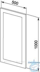 Зеркало Aquanet Aquanet Нота 50x100 LED 159095