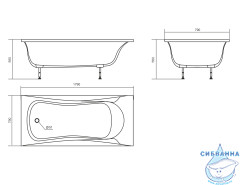 Ванна из искусственного камня Aqua de Marco Mira 179х79