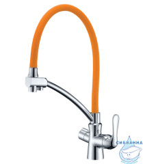 Смеситель для кухни с подключением фильтра Lemark Comfort LM3070C-Orange
