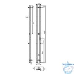 Полотенцесушитель электрический Toni Arti Siena rotondo pulsante 2П 100x1200 белый матовый
