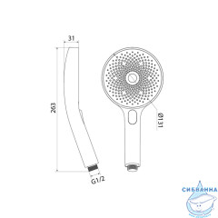 Лейка для душа Iddis 130 3 режимa SPA3F0Ci18 (хром)