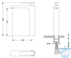 Смеситель для раковины Timo Torne 4311/00-16F (без донного клапана) (хром/белый)