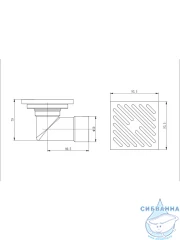 Дренажный трап для душа Raglo R606.10 (хром)