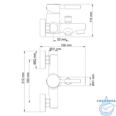Смеситель для ванны WasserKRAFT Main 4101 с душевым гарнитуром (хром)