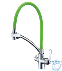 Смеситель для кухни с подключением фильтра Lemark Comfort LM3070C-Green