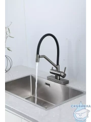 Смеситель кухни Gappo G4098-9 (оружейная сталь)