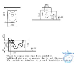 Унитаз подвесной безободковый Vitra Metropole Rim-Ex VitrAfresh 7672B003-1686 с сиденьем Soft Close (микролифт)